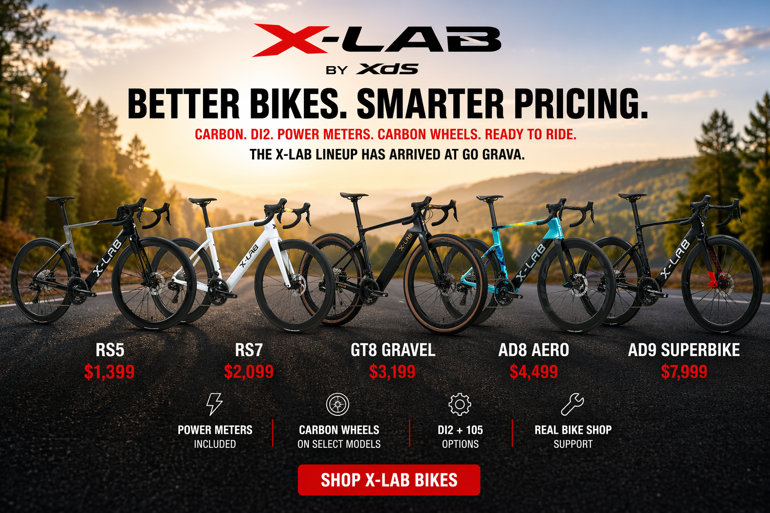 X-LAB Bikes at Go Grava | Carbon, Di2 & Power Meters Without the