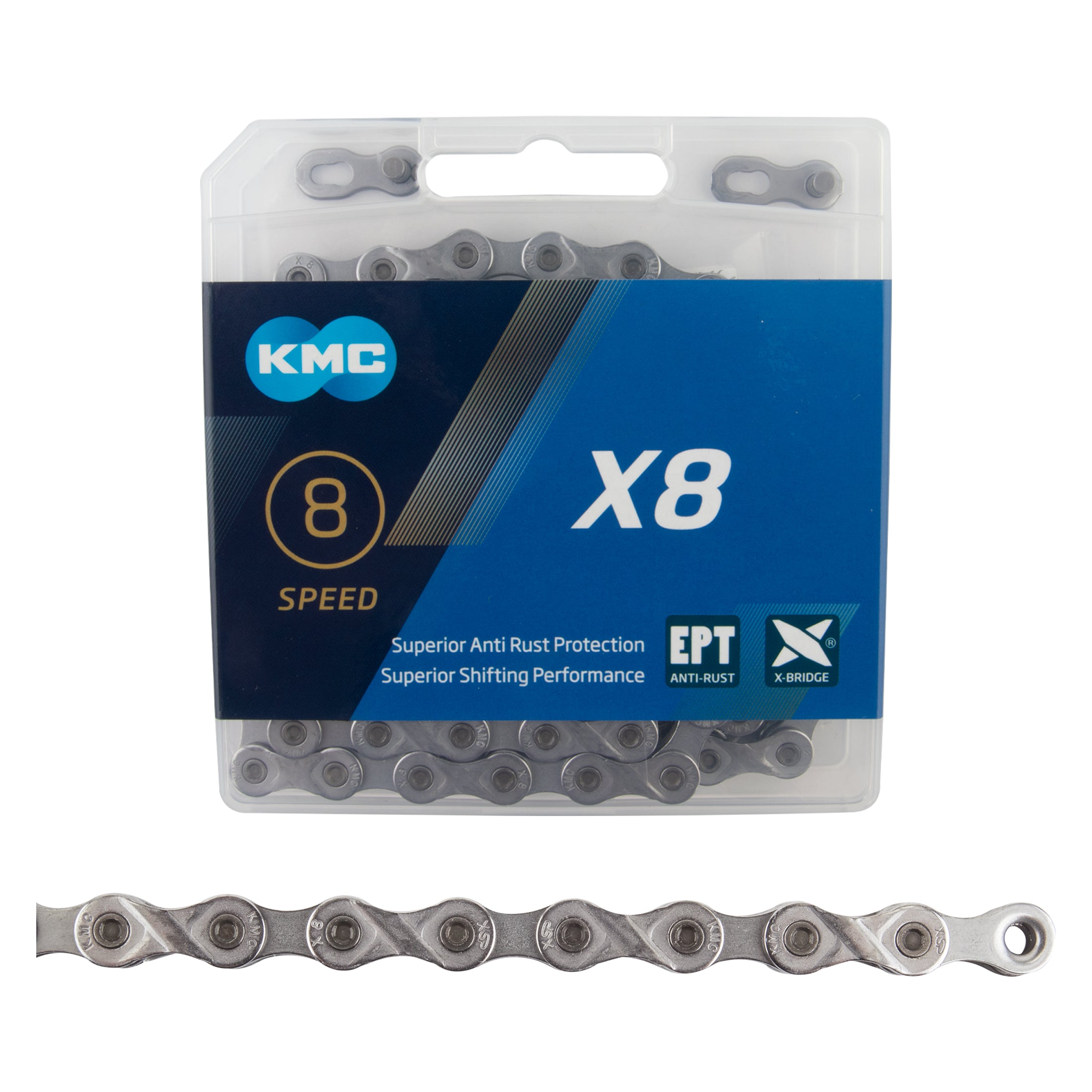 KMC X-Bridge X8 8-Speed Chain – 1/2