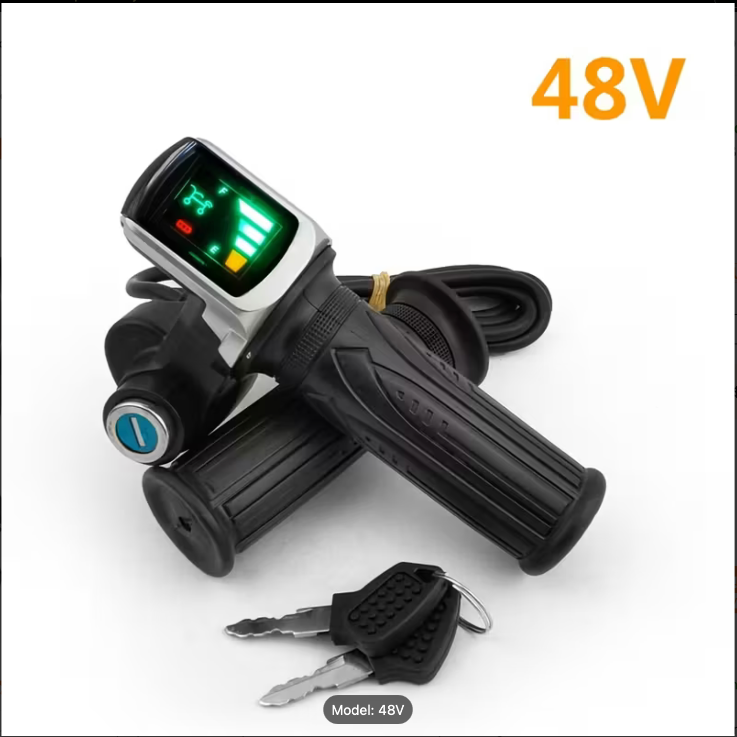 L-Faster 48V Throttle Grip with Key and Display — E-Bike/Scooter Contr – Grava Adventure Corporation