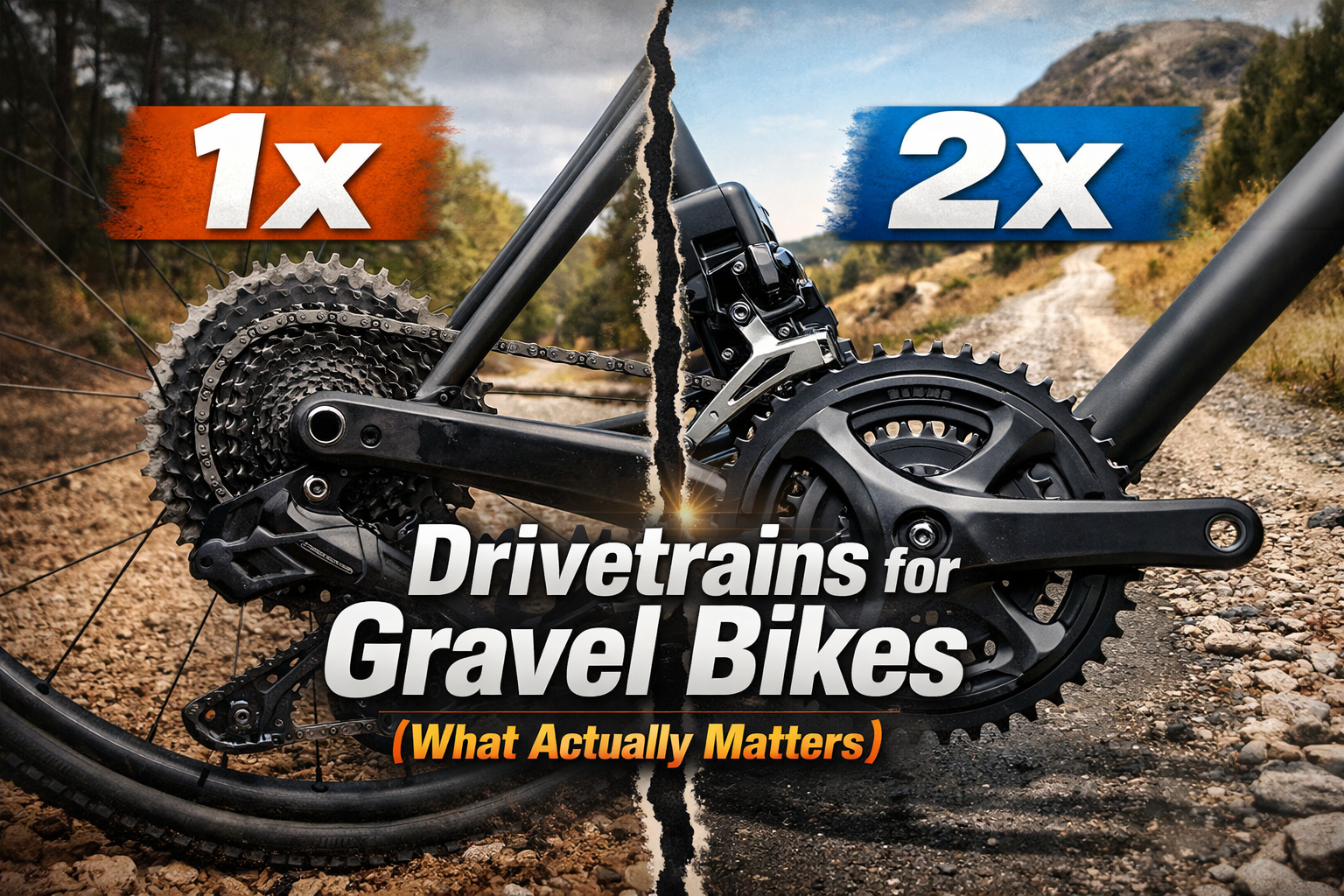 1x vs 2x Drivetrains for Gravel Bikes (What Actually Matters)