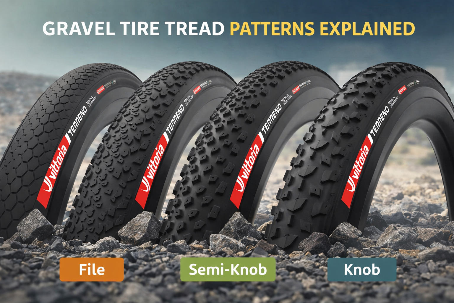 Gravel Tire Tread Patterns Explained | File vs Semi-Knob vs Knob ...