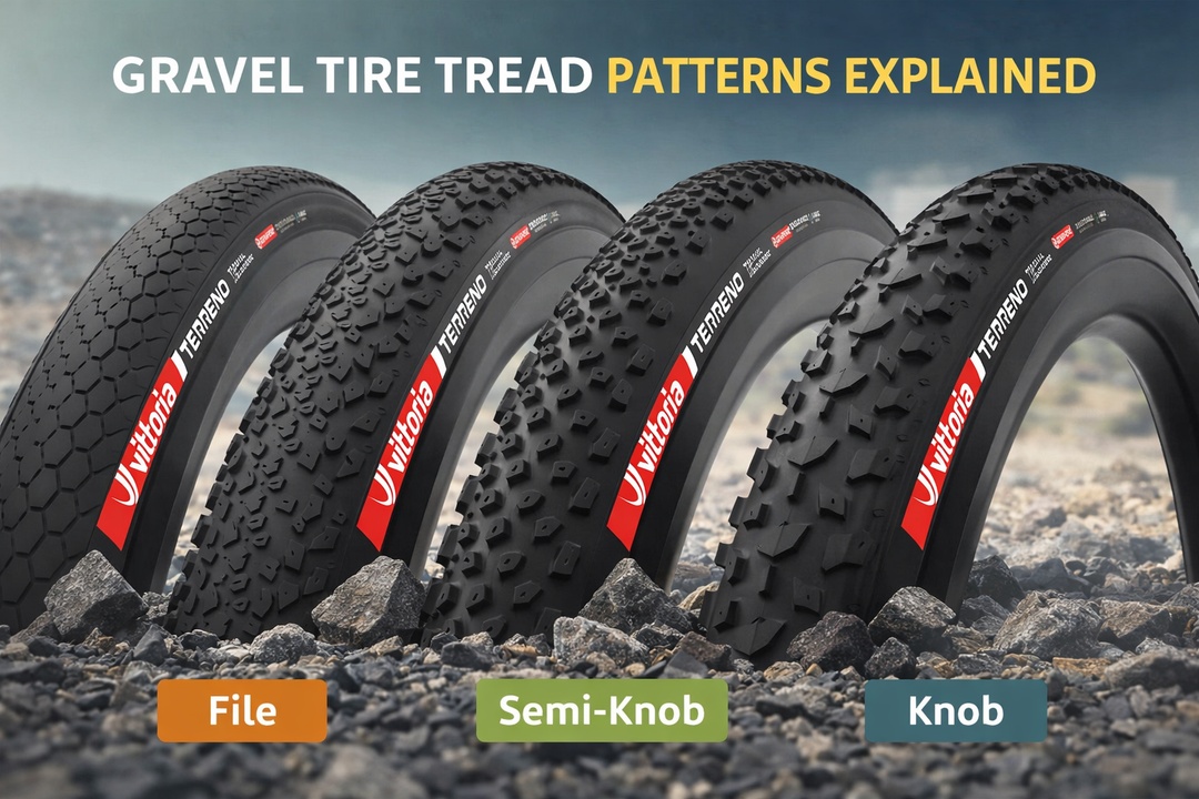 Gravel Tire Tread Patterns Explained (File, Semi-Knob, Knob)
