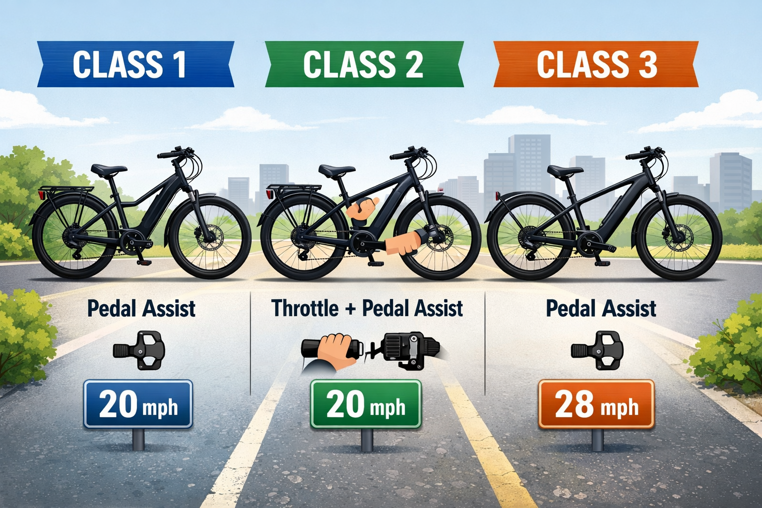 Class 1, 2 & 3 E-Bikes Explained | PA Laws & Speed Limits – Grava ...