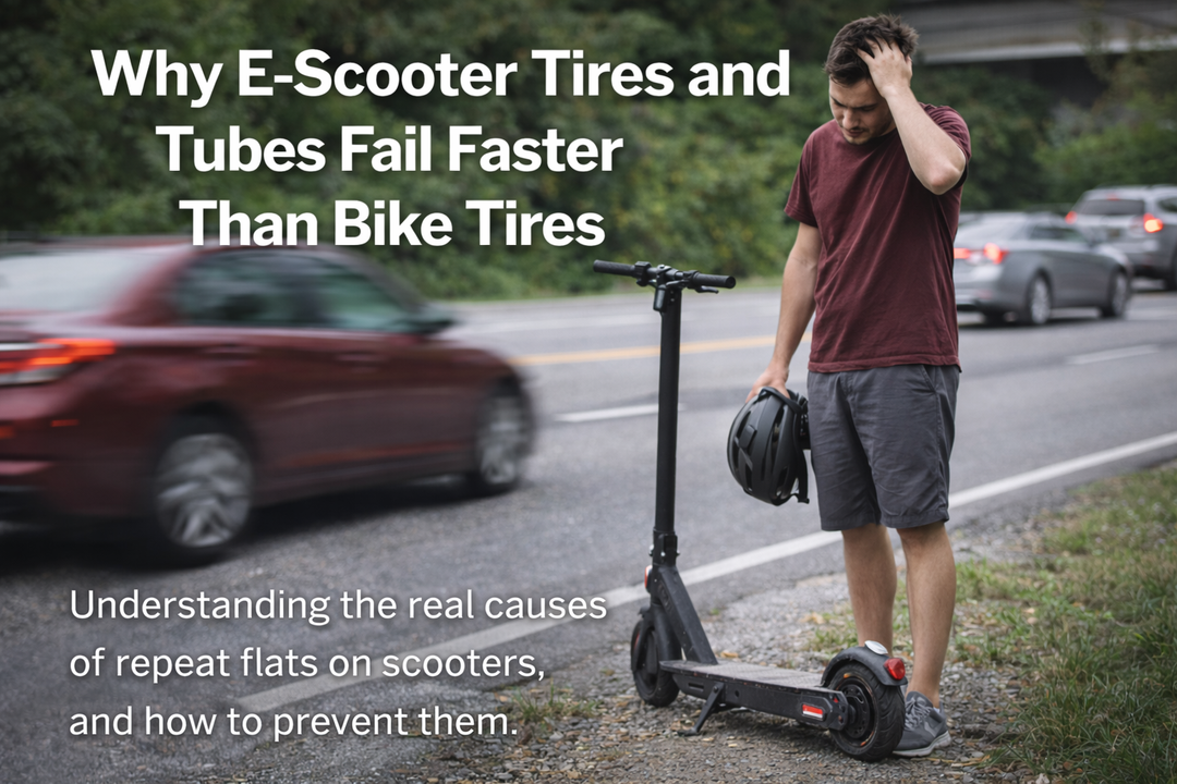 Why E-Scooter Tires and Tubes Fail Faster Than Bike Tires