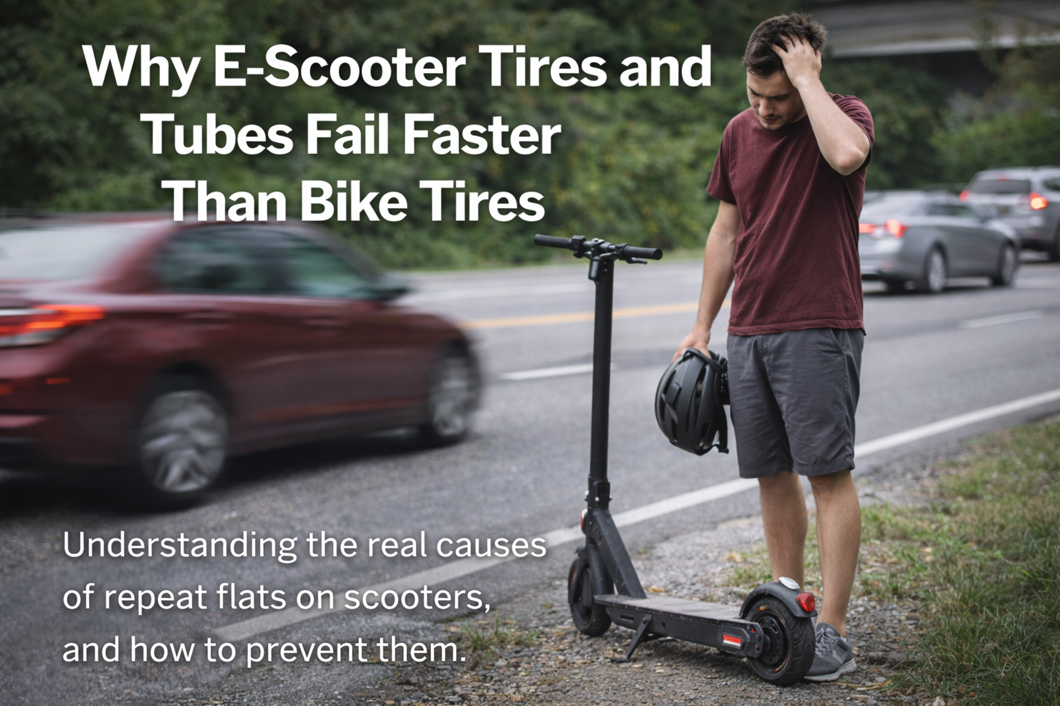 Why E-Scooter Tires and Tubes Fail Faster Than Bike Tires