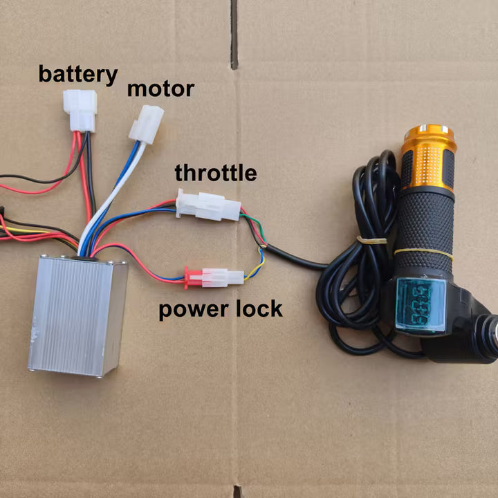 250W Brushed Motor Controller & Throttle Kit – 20A – 12V / 24V