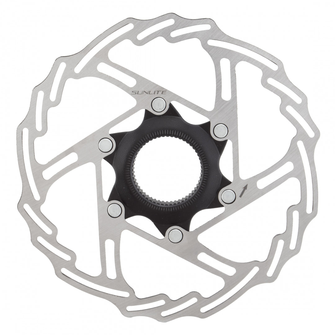 Sunlite 2-Piece Center Lock Disc Brake Rotor | 140mm | Black/Silver
