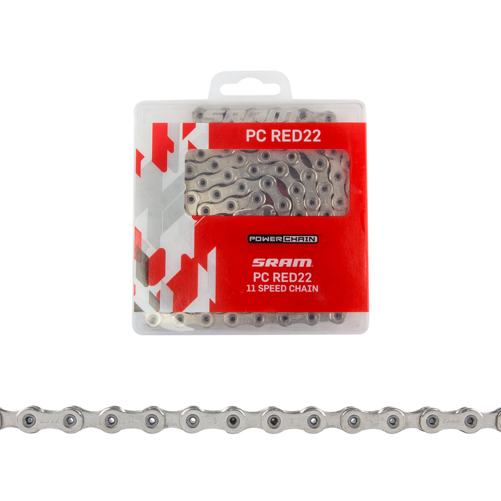 SRAM PC-RED22 11-Speed Chain – 114 Links – Silver – Grava