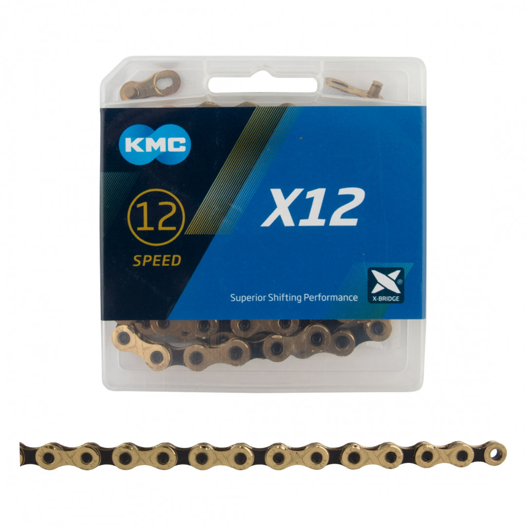 KMC X12 12-Speed Chain Gold/Black 126 Links