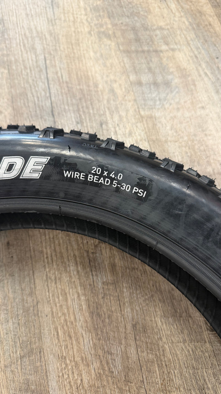 Kenda Krusade 20x4.0 Fat Tire – Wire Bead E-Bike Tire | 5–30 PSI | 20” Electric & Fat Bikes