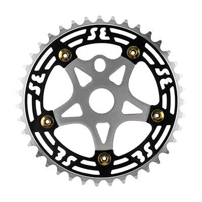 SE Bikes One-Piece Alloy Chainring & Spider Set – 39T – 1/2" x 1/8"