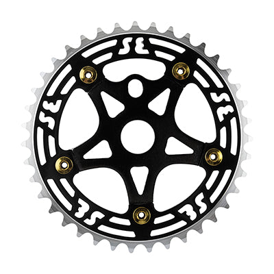 SE Bikes One-Piece Alloy Chainring & Spider Set – 39T – 1/2" x 1/8"