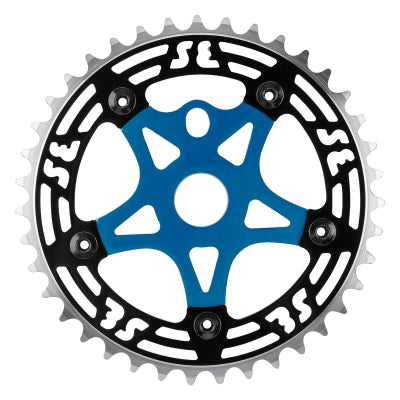 SE Bikes One-Piece Alloy Chainring & Spider Set – 39T – 1/2
