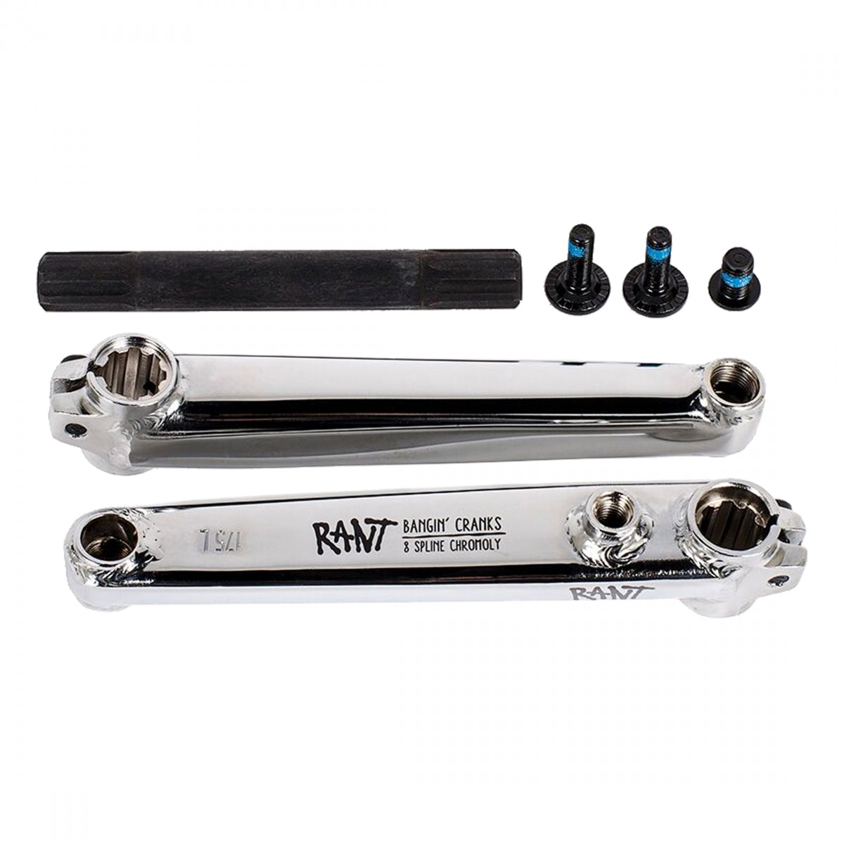 BMXクランクセット「RANT 」175mm 新品 Rant Bangin 8 BMX Crankset 175mm 19mm | 4130 Chromoly 8-Spline