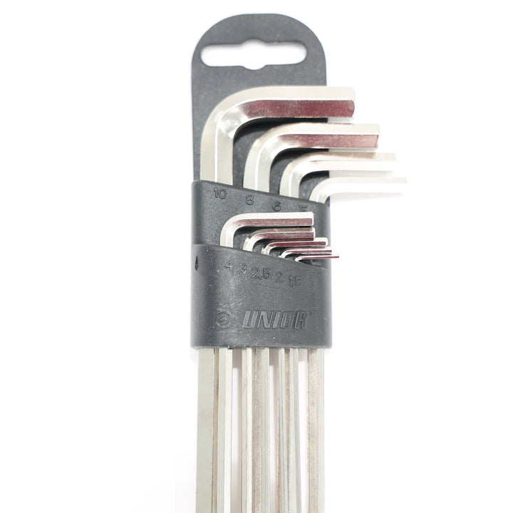 Unior Long Ball End Hex Wrench Set 9pc 1.5-10mm