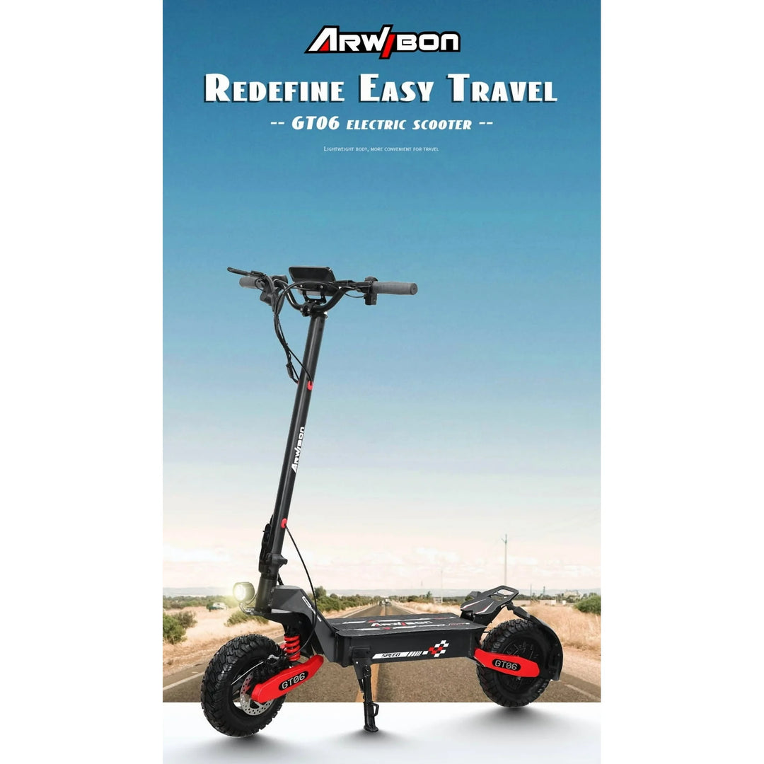 GT06 Electric Scooter 1200W 48V 23.4Ah 11” Off-Road Tires Foldable