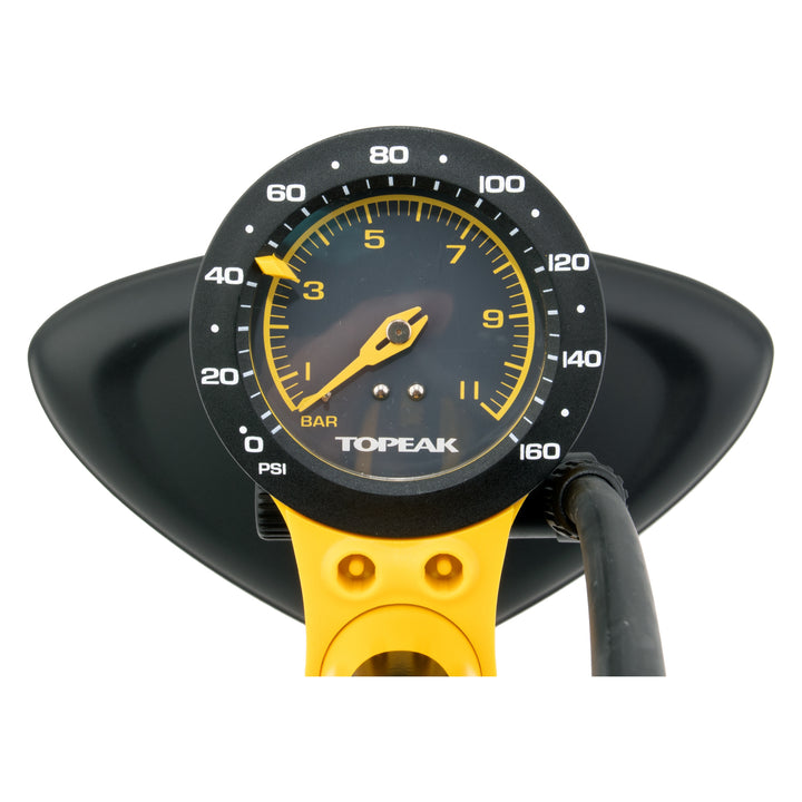 Topeak JoeBlow Sport III Floor Pump — 160 PSI, Analog Gauge, Yellow