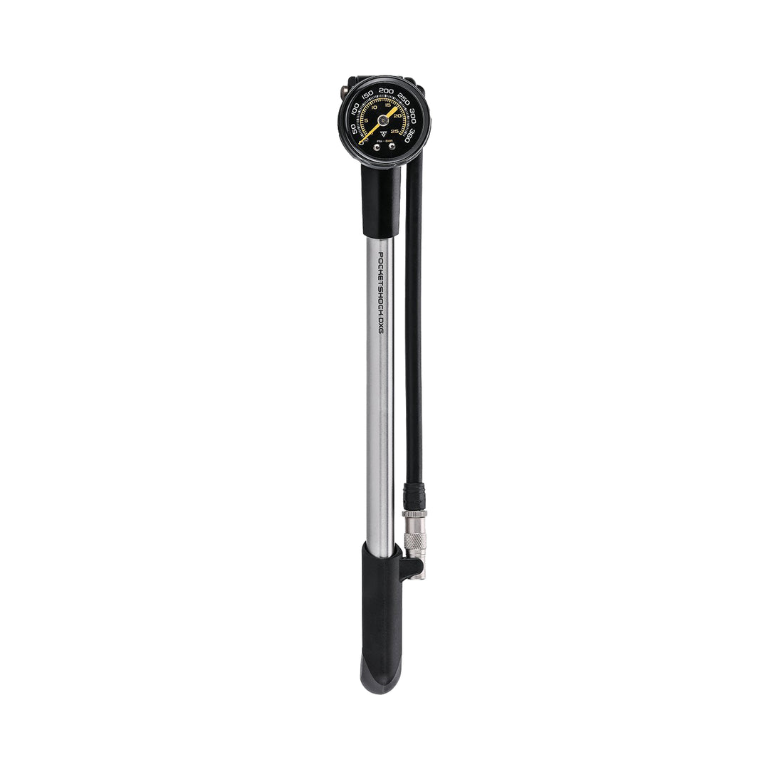 Topeak Pocket Shock DXG XL Shock Pump – 360 PSI – Analog Gauge