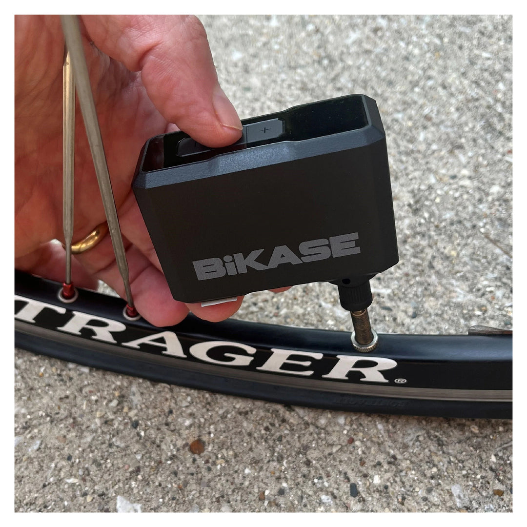 BiKase Nano E Digital Electric Bike Pump – 120 PSI, Presta/Schrader, Rechargeable