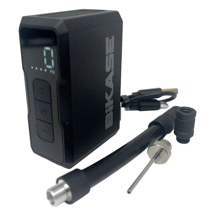 BiKase Nano E Digital Electric Bike Pump – 120 PSI, Presta/Schrader, Rechargeable