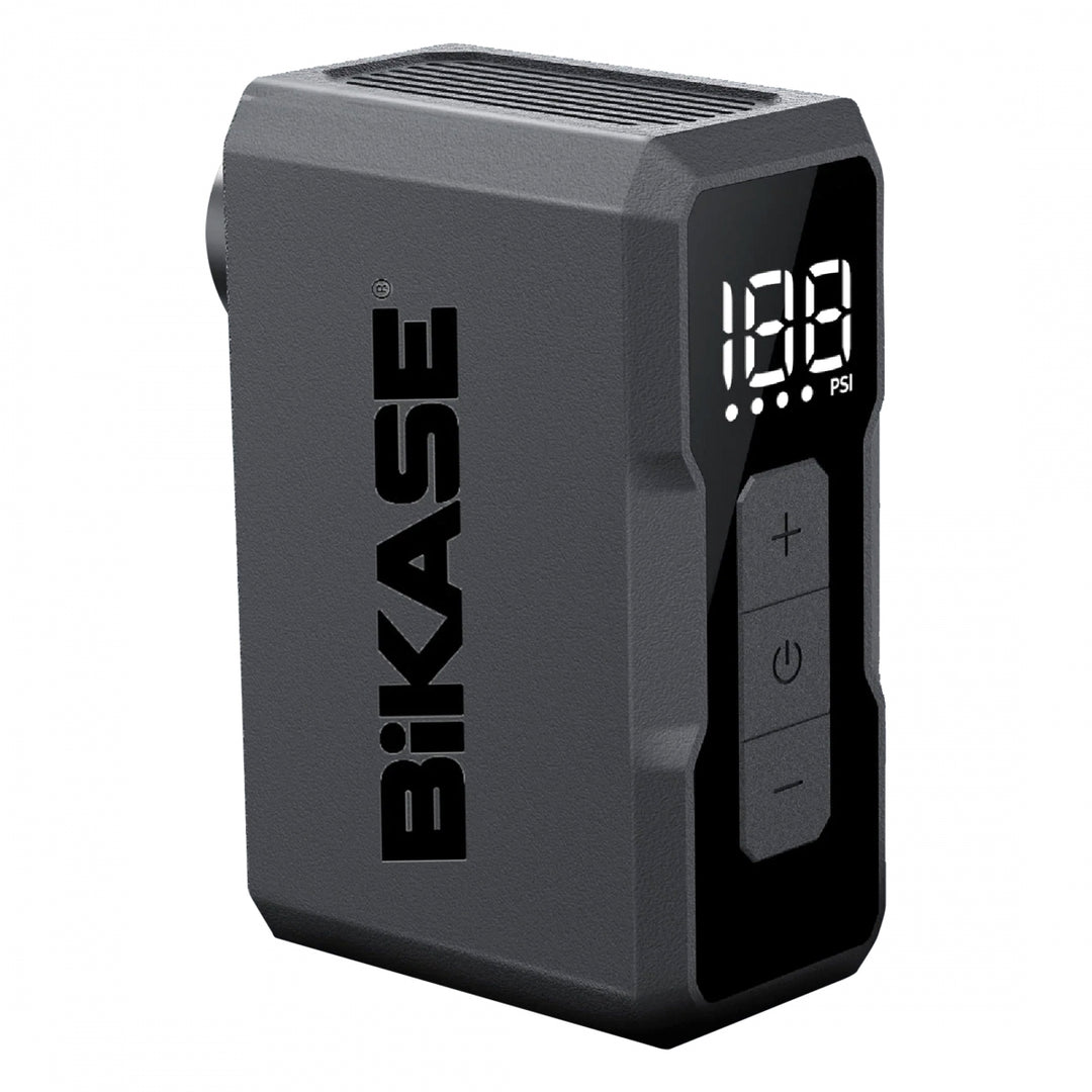BiKase Nano E Digital Electric Bike Pump – 120 PSI, Presta/Schrader, Rechargeable