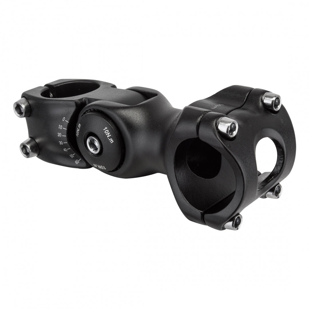 Sunlite Adjustable Stem — 95mm, 0°–60°, Universal Clamp, Black