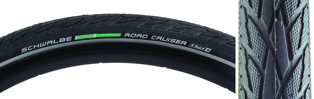 Schwalbe Road Cruiser Active Twin K-Guard Tire – 27.5 × 1.4 | Reflective