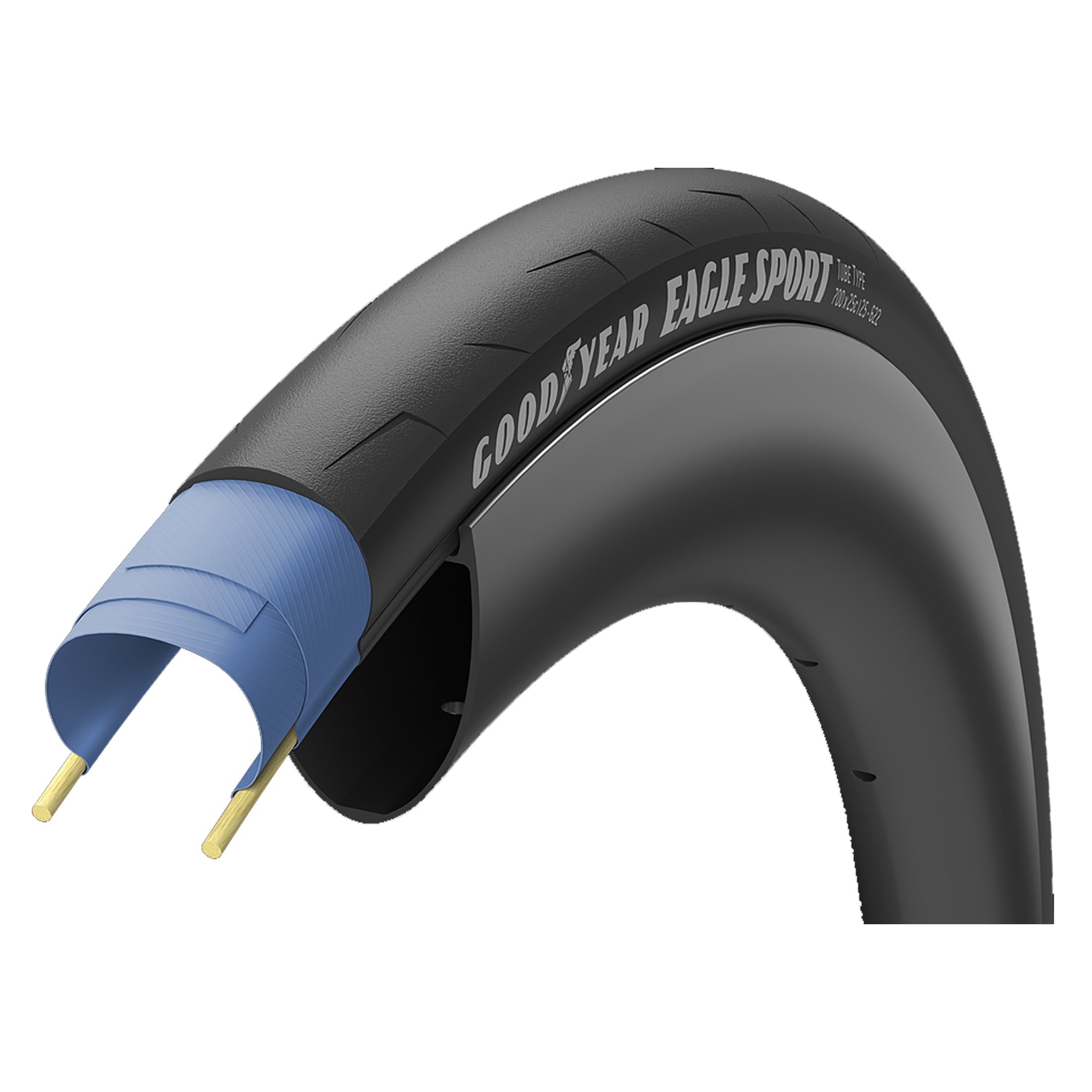 GOODYEAR EAGLE SPORT 700x25Cタイヤ セットオマケ付き Goodyear Eagle Sport Tire – 700 × 25 | Folding Clincher – Grava