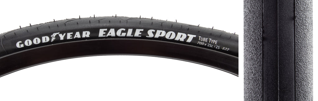 GOODYEAR EAGLE SPORT 700x25Cタイヤ セットオマケ付き Goodyear Eagle Sport Tire – 700 × 25 | Folding Clincher – Grava