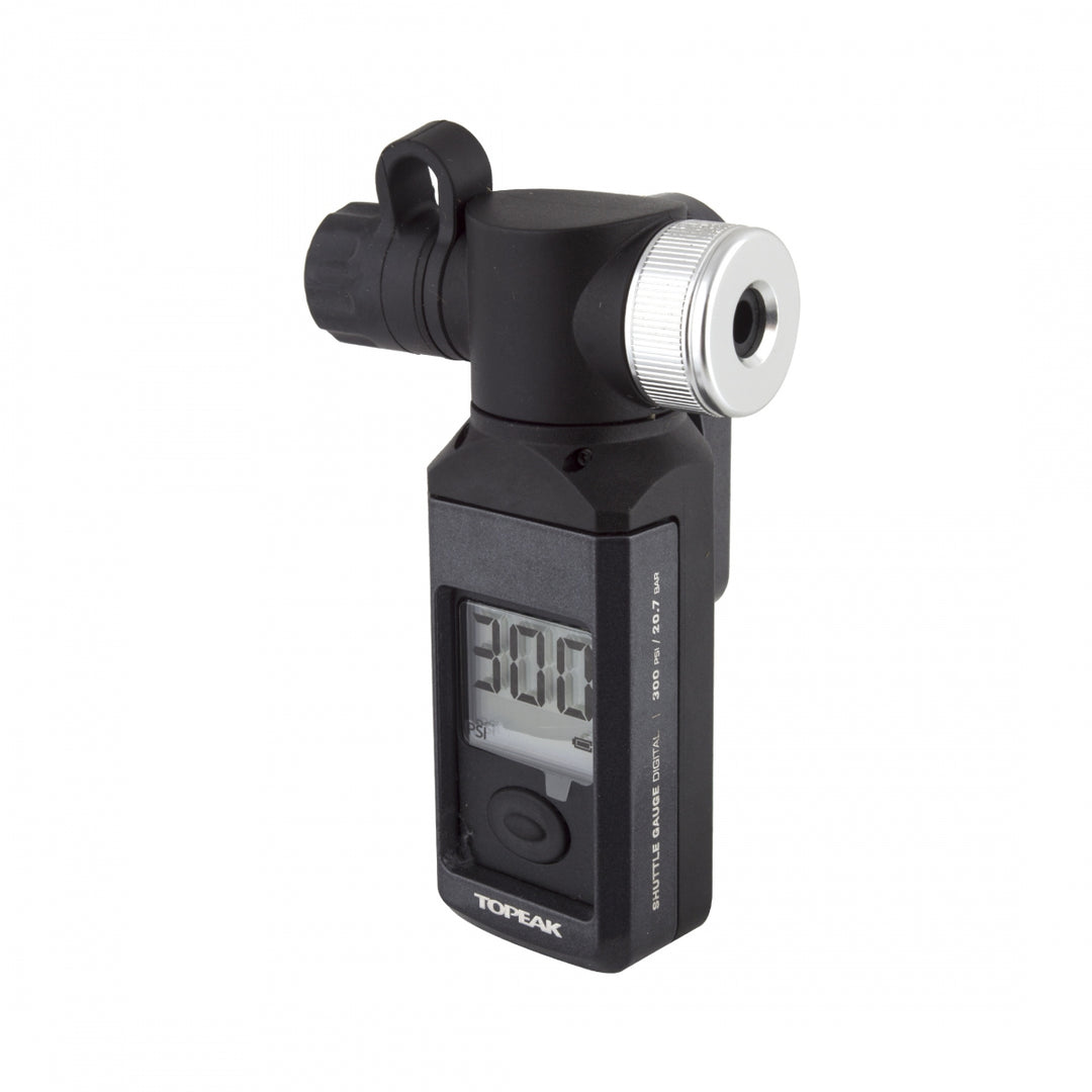 Topeak Digital Shuttle Tire Gauge – 300 PSI, Presta/Schrader/Dunlop Compatible