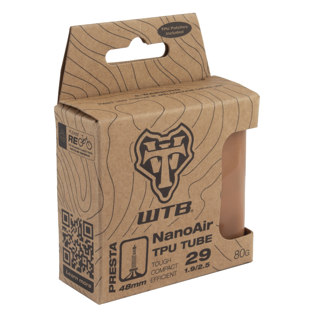WTB NanoAir TPU Inner Tube – 29 × 1.90–2.50 | 48 mm Presta Valve