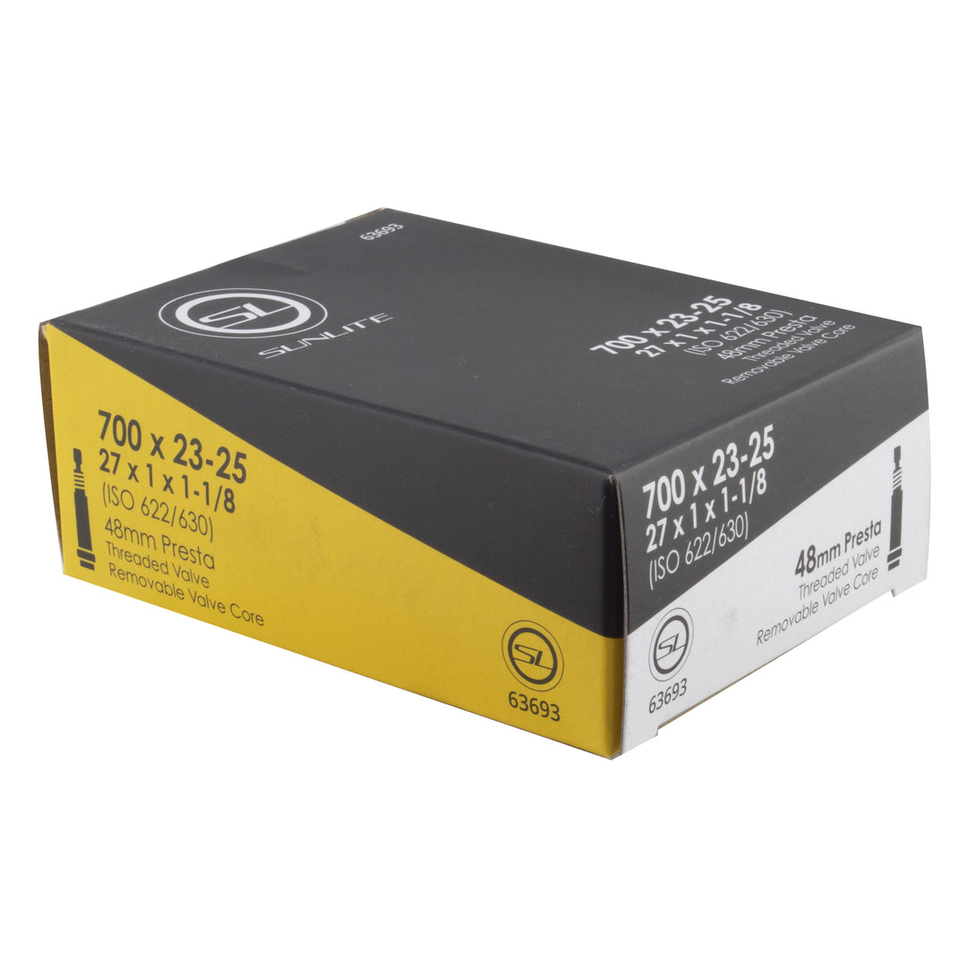 Sunlite Inner Tube – 700 × 23–25 (27 × 1–1/8) | 48 mm Presta Valve