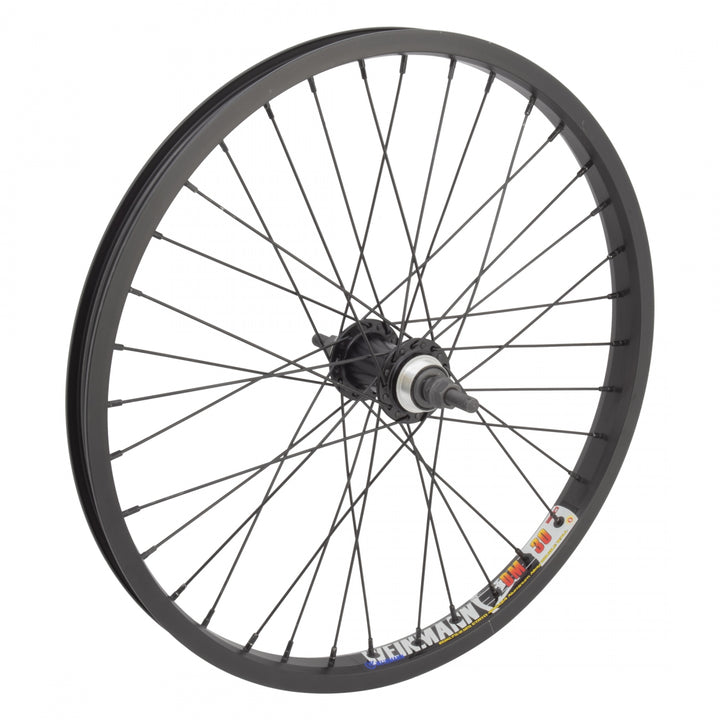 Wheel Master 20" Rear BMX Wheel – 406 x 24mm – Freewheel – 3/8" Axle – Black