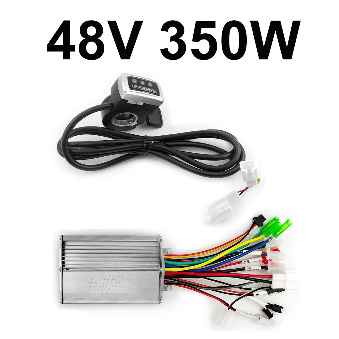 350W Brushless Motor Controller Kit – 18A – 24V / 36V / 48V – Thumb Throttle