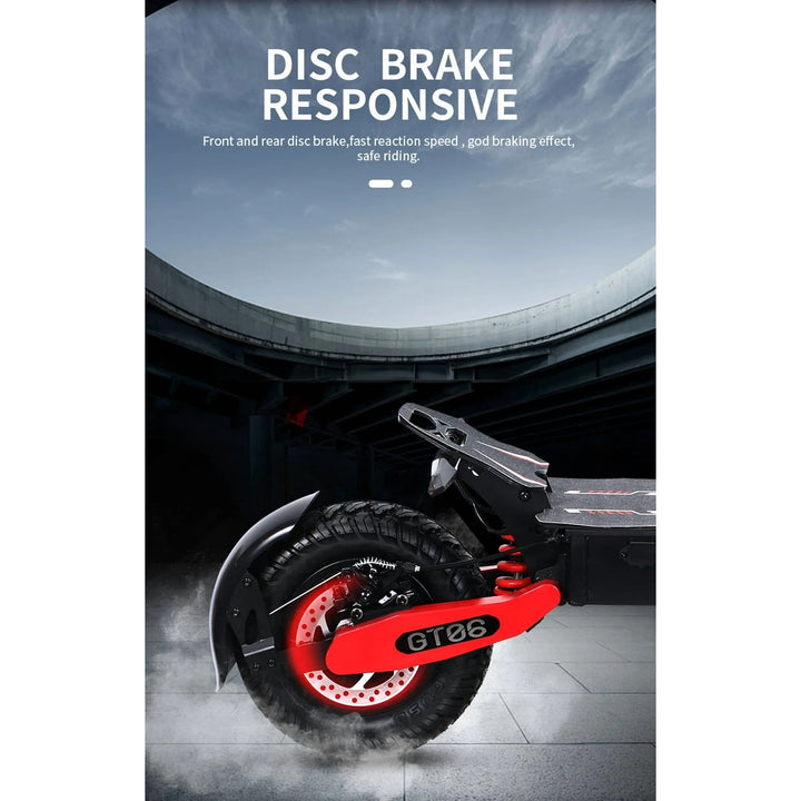 GT06 Electric Scooter 1200W 48V 23.4Ah 11” Off-Road Tires Foldable