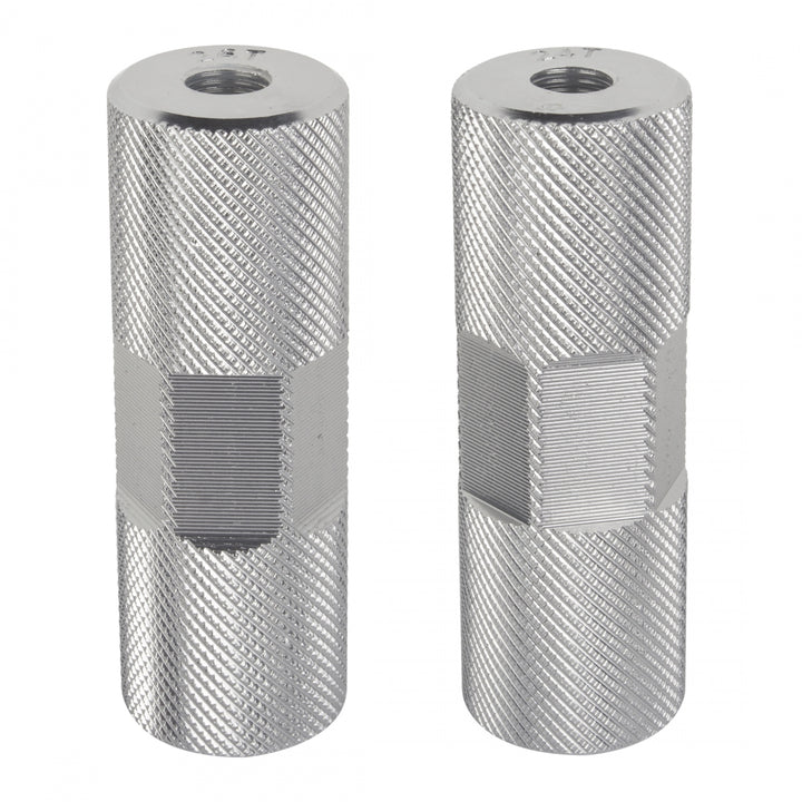 Black Ops Knurled Pro BMX Pegs – 3/8" Axle – Silver (Pair)