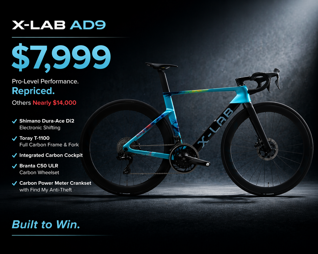 X-Lab AD9 Aero Road Bike Dura-Ace Di2 Power Meter Carbon Wheels X-Lab AD9 Aero Road Bike Dura-Ace Di2 Power Meter Carbon Wheels