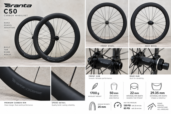 XDS Branta C50 Carbon Disc Wheelset – Shimano HG 12-Speed