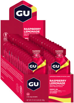 GU Original Energy Gel — Raspberry Lemonade (Single Serving, Caffeine Free)