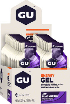 GU Original Energy Gel — Jet Blackberry (Single Serving, Caffeinated)