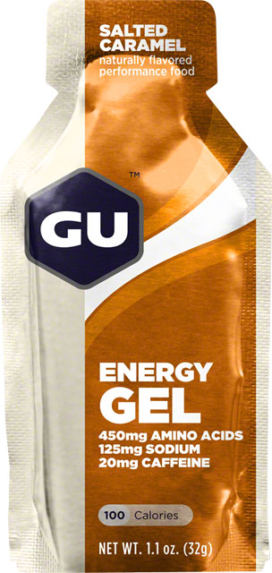 GU Original Energy Gel — Salted Caramel (Single Serving, Light Caffeine)