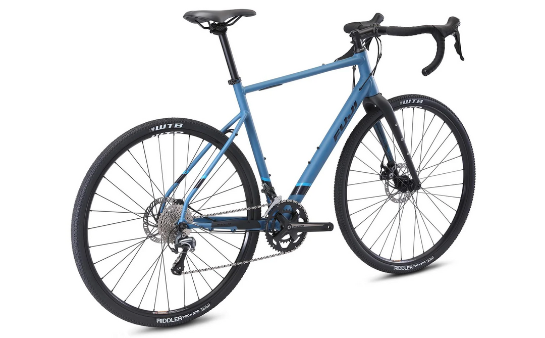 Blue bicycle on a white background