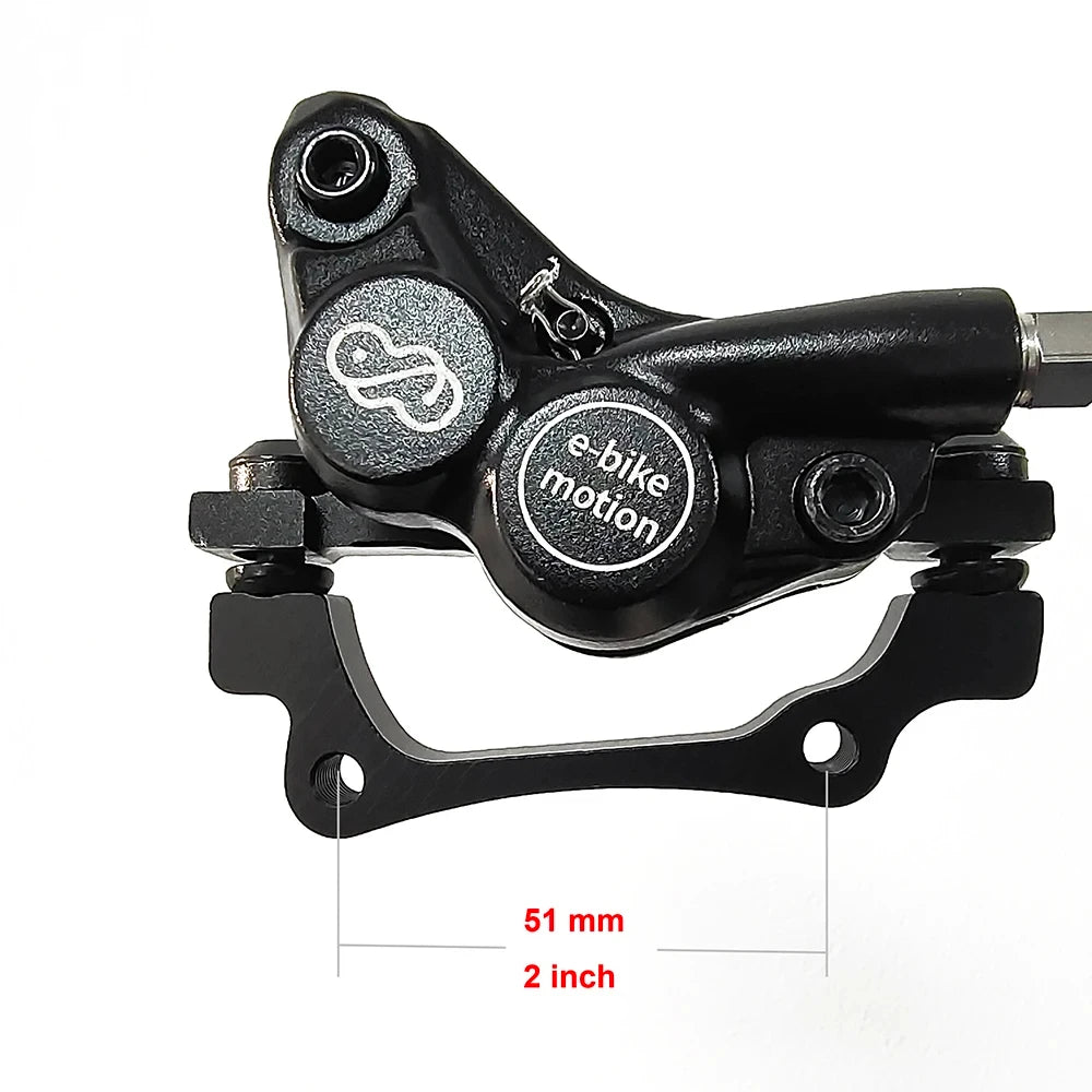 4-Piston Hydraulic E-Bike Disc Brake Set with 2-Pin Motor Cutoff Connectors
