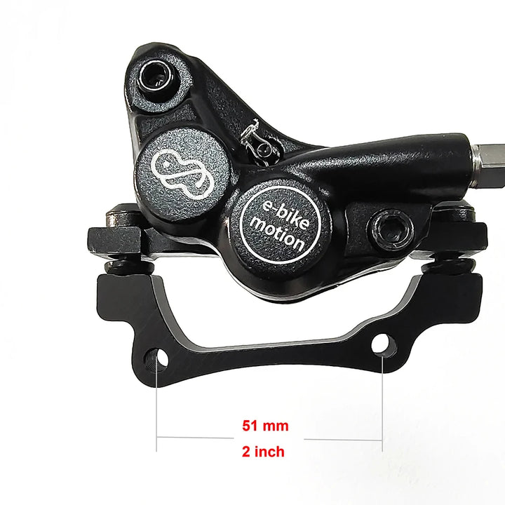 4-Piston Hydraulic E-Bike Disc Brake Set with 2-Pin Motor Cutoff Connectors