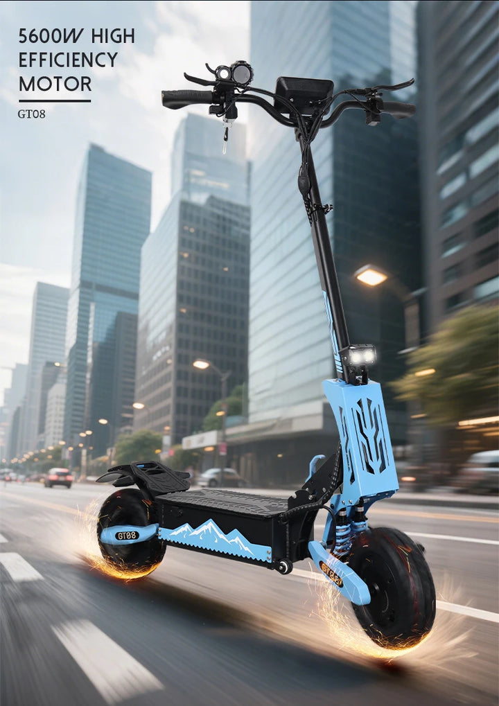 Arwibon GT08 Electric Scooter — 5600W Dual Motor / 60V 27Ah / Full Suspension