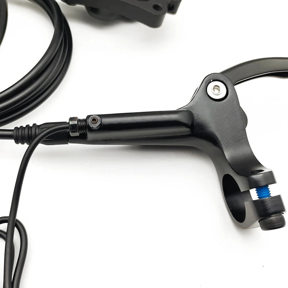 4-Piston Hydraulic E-Bike Disc Brake Set with 2-Pin Motor Cutoff Connectors