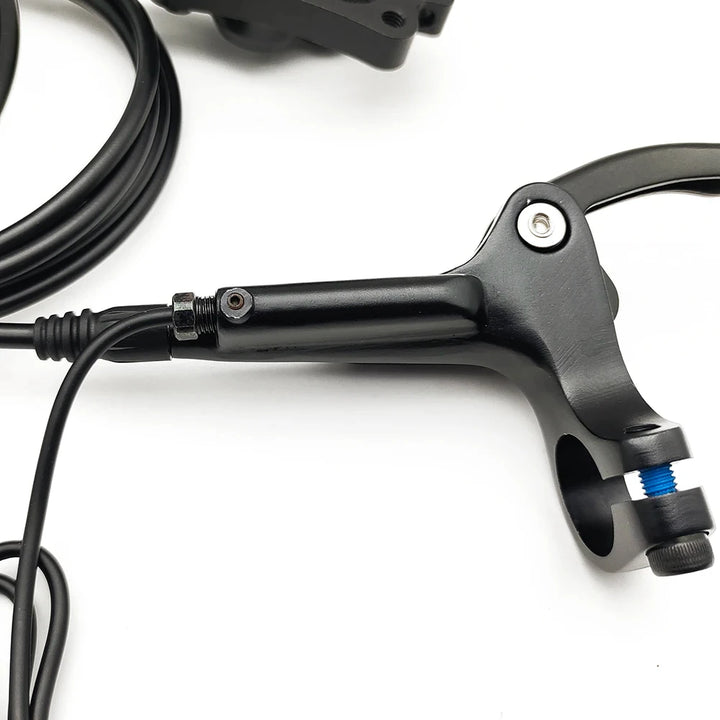 4-Piston Hydraulic E-Bike Disc Brake Set with 2-Pin Motor Cutoff Connectors