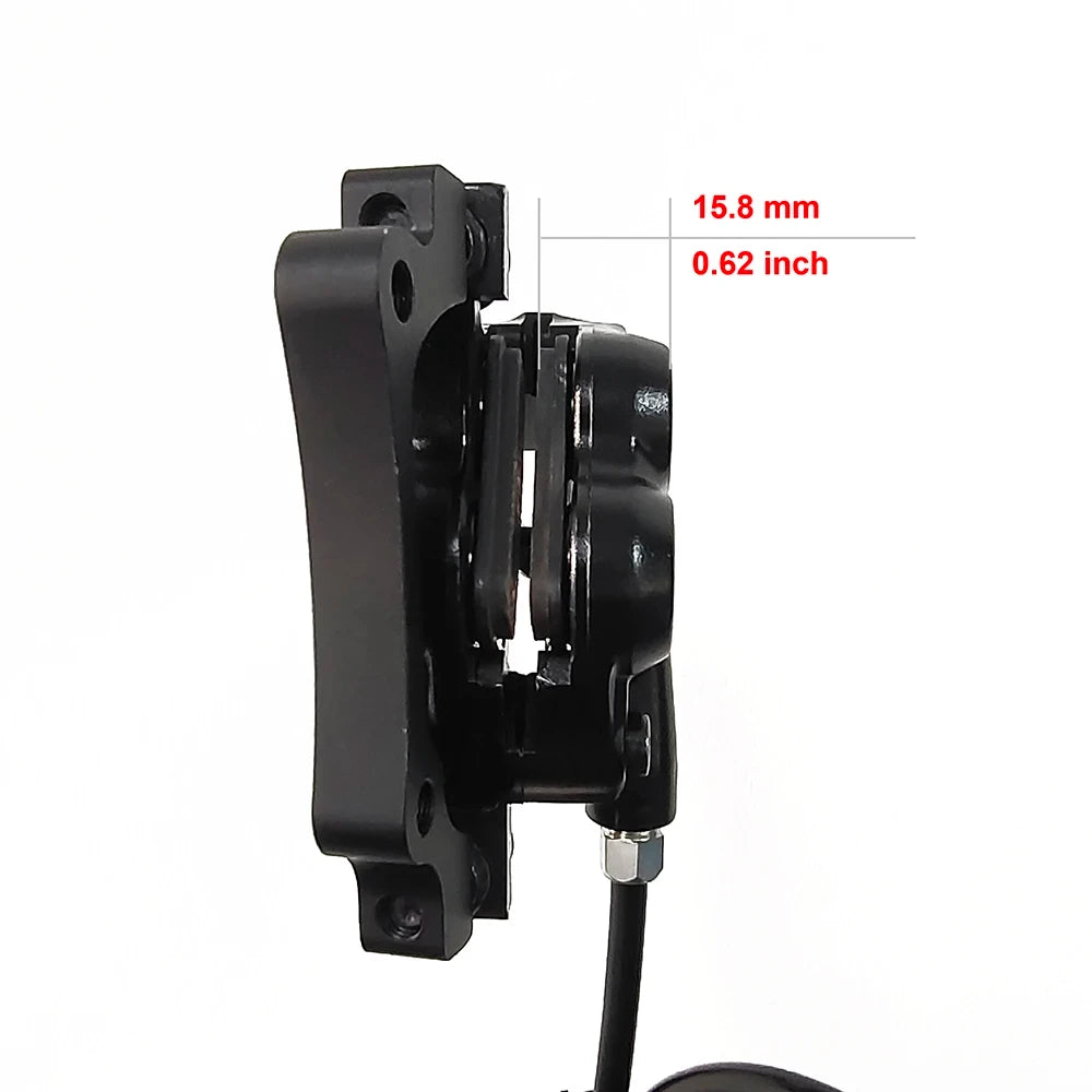 4-Piston Hydraulic E-Bike Disc Brake Set with 2-Pin Motor Cutoff Connectors