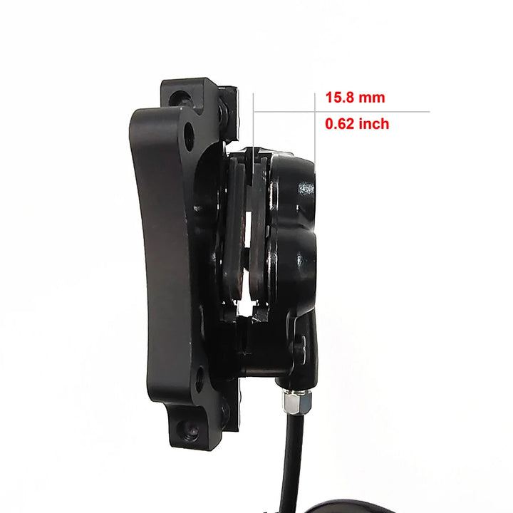 4-Piston Hydraulic E-Bike Disc Brake Set with 2-Pin Motor Cutoff Connectors