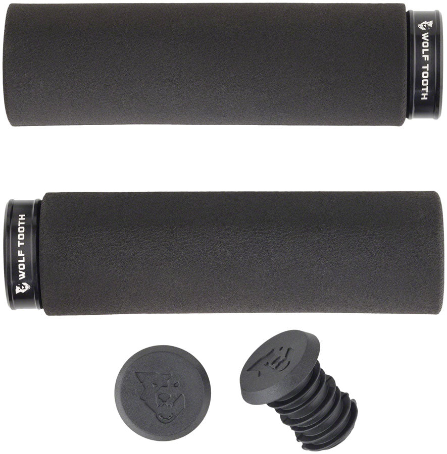 Wolf Tooth Fat Paw Lock-On Grips – Silicone Foam – 36mm – Black/Black (Pair)